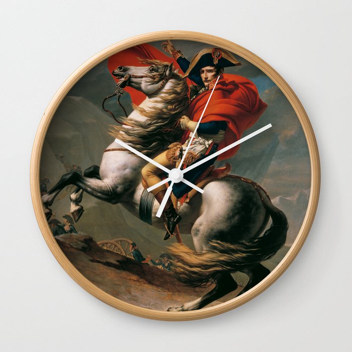 Jacques-Louis David "Napoleon at the Great St. Bernard" Wall Clock