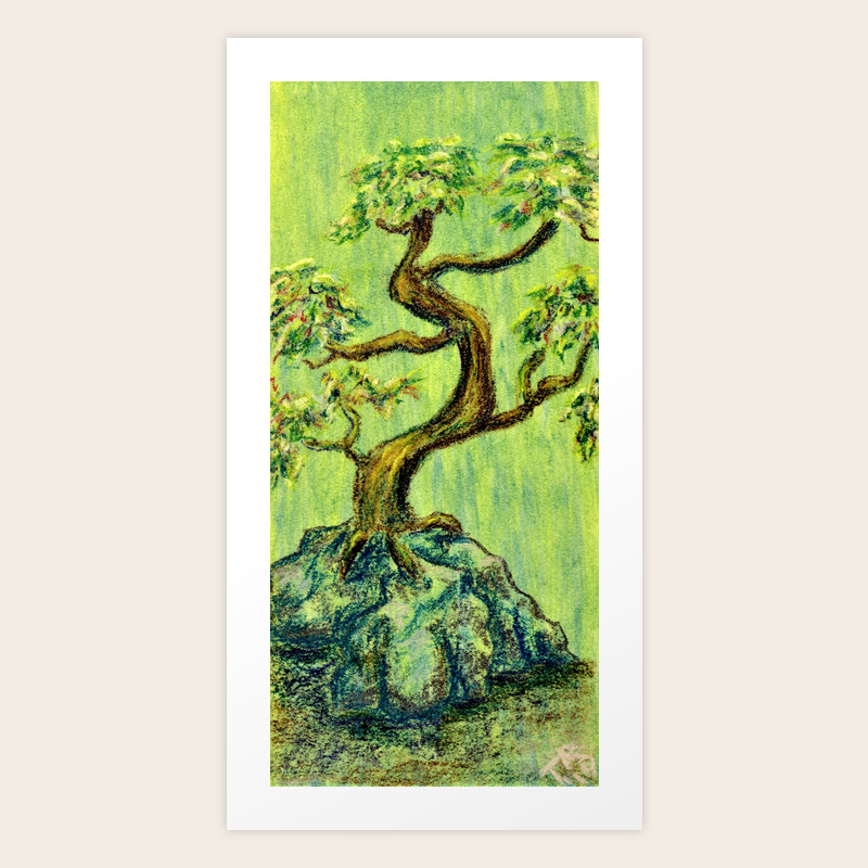 Teal Bonsai Art Print By Sisterhipster Society6