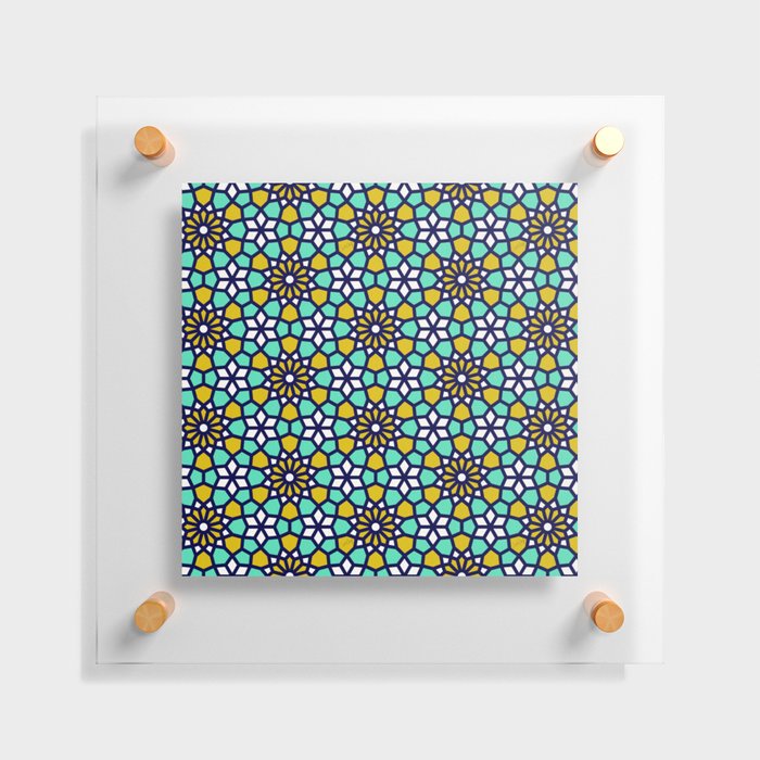 Persian Mosaic – Yellow & Green Floating Acrylic Print