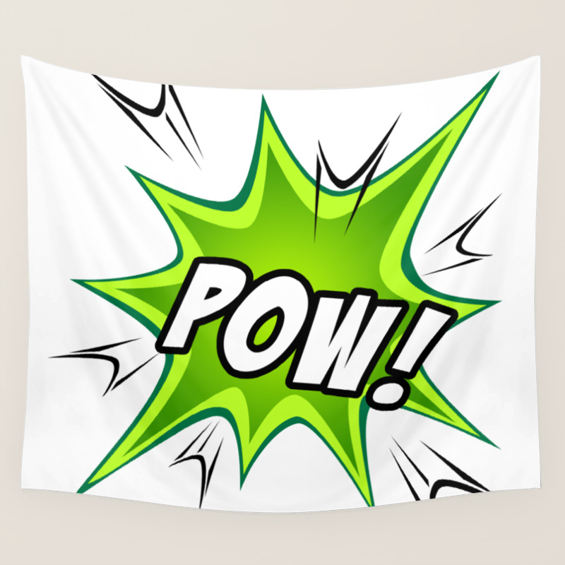 Manga Sound Effect Pow Wall Tapestry By Rauros Society6
