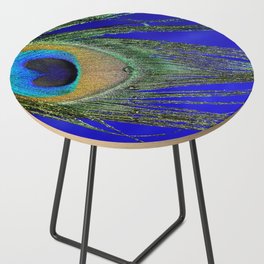 Peacock Feather Macro Side Table