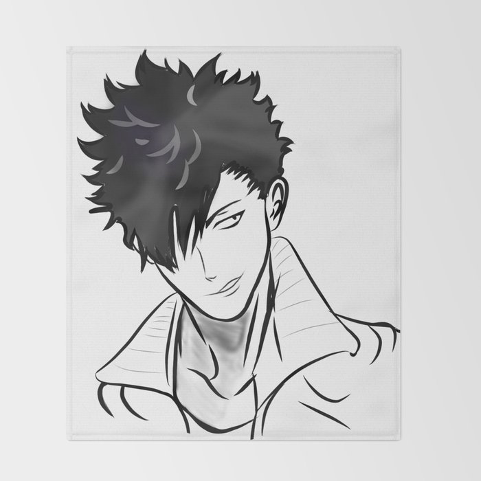 Tetsuro Kuroo Black And White Kuroo Throw Blanket By Kirishimabee Society6 kuroo throw blanket by kirishimabee