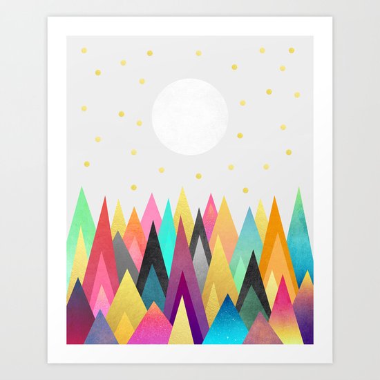 Dreamy Peaks / Version 2 Art Print