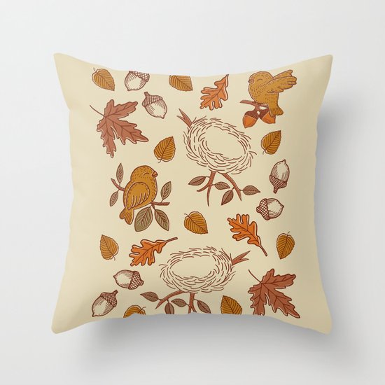 Fly Away Fall Throw Pillow