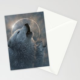 Wolf Eclipse Stationery Cards