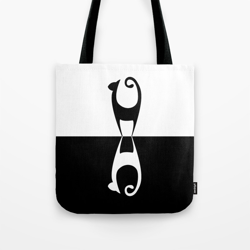 Black Cat White Cat Tote Bag By Volkandalyan Society6
