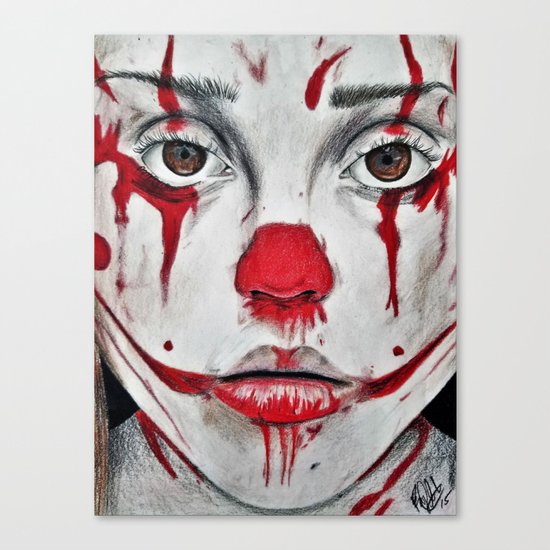 Creepy Clown Canvas Print By Pganatra13 Society6