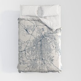 Shreveport City - USA - City Map Design Comforter
