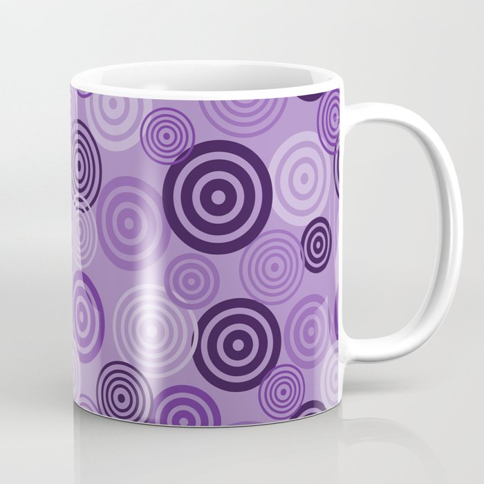 65 MCMLXV Cosplay Purple Bullseye Target Practice Pattern Coffee Mug