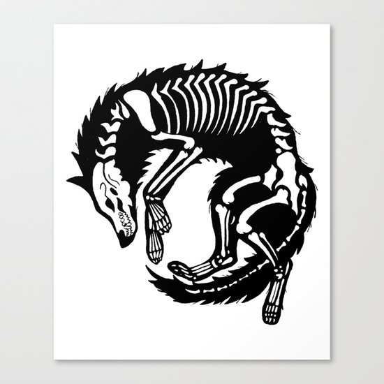 Wolf Bones Canvas Print