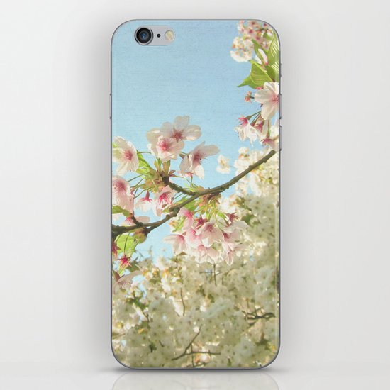 Pink on White iPhone & iPod Skin