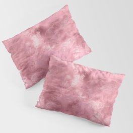 Glam Pink Metallic Foil Texture Pillow Sham