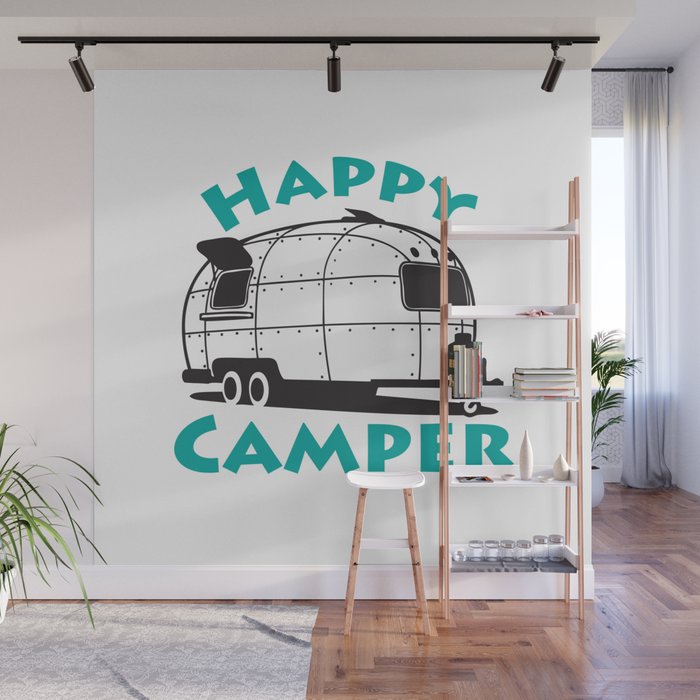Happy Camper Airstream Wall Mural By Designgallery