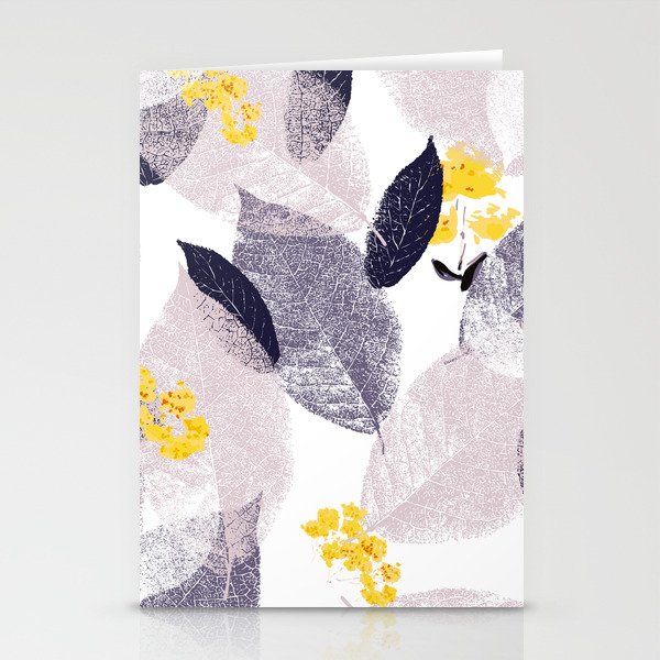 Abstract leaves Stationery Cards
