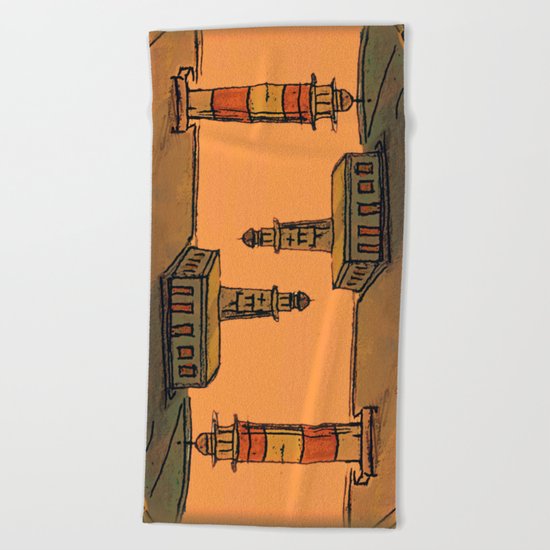 In Love with the Sea / Lighthouses Fuencaliente Beach Towel
