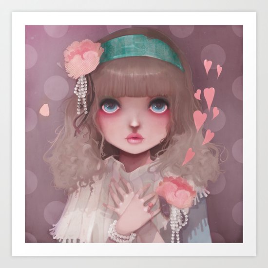 Le coeur en liesse... Art Print