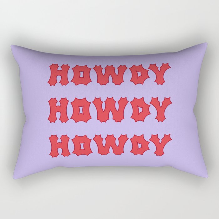 Gothic Cowgirl, Lavender and Red Rectangular Pillow