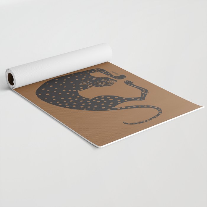 Blockprint Cheetah Yoga Mat by megangalante Society6