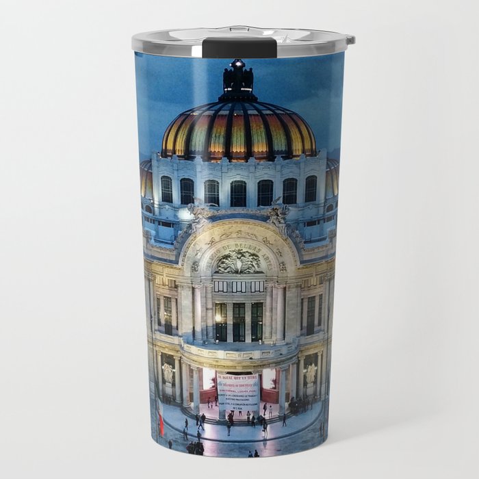 Mexico Photography - A Beautiful Palace In The Mexican Night Travel Mug