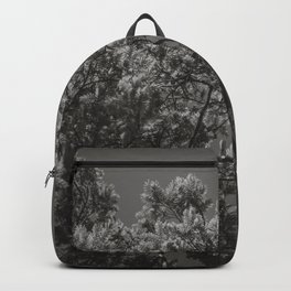 Jungle Leaves - Black and White - Real Tree #4 Backpack