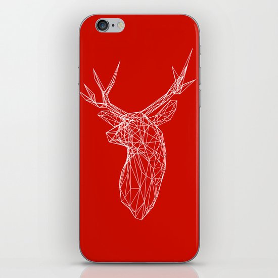 3D Stag Trophey Head Wire Frame iPhone Skin