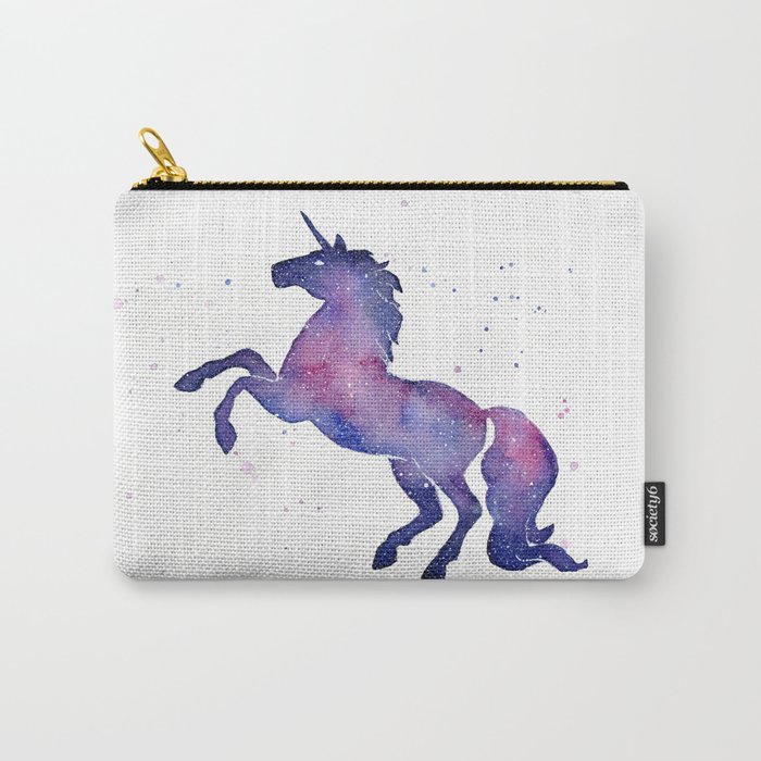 Galaxy Unicorn Watercolor Carry-All Pouch