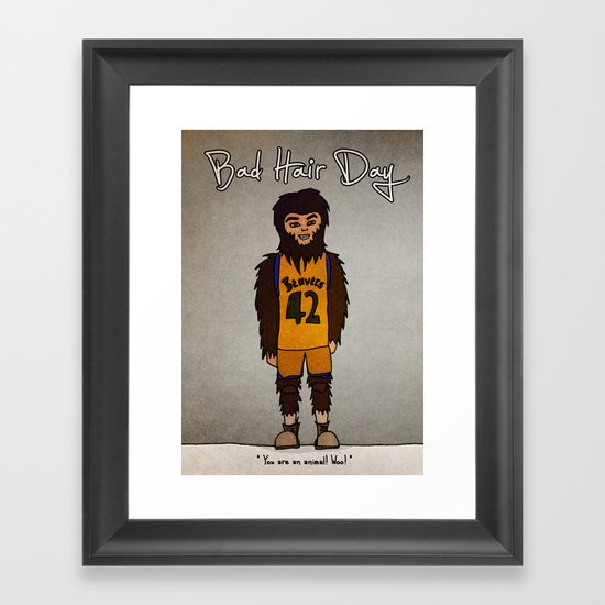bad hair day no:2 / Teen Wolf Framed Art Print