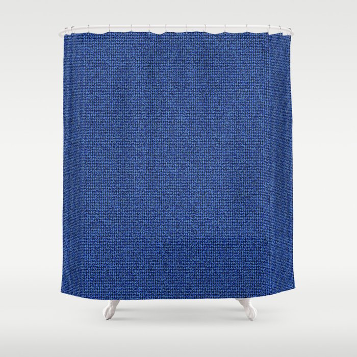 Dark Blue Denim Modern Collection Shower Curtain