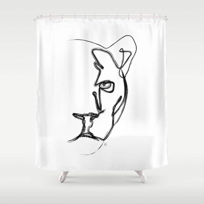 Animals Collection Black Panther Shower Curtain By Aelissedesign Animals Collection Black Panther Shower Curtain