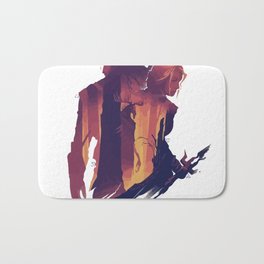 Geralrt and Ciri - The Witcher Bath Mat | Wolf, Witcher, Geralt, Pop Art, Digital, Game, Witch, Landscape, Rivia, Blood 