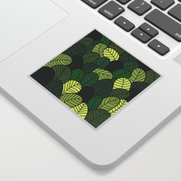 Green Leaves Abstract Sticker