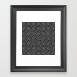 pentagon and stars - charcoal Framed Art Print
