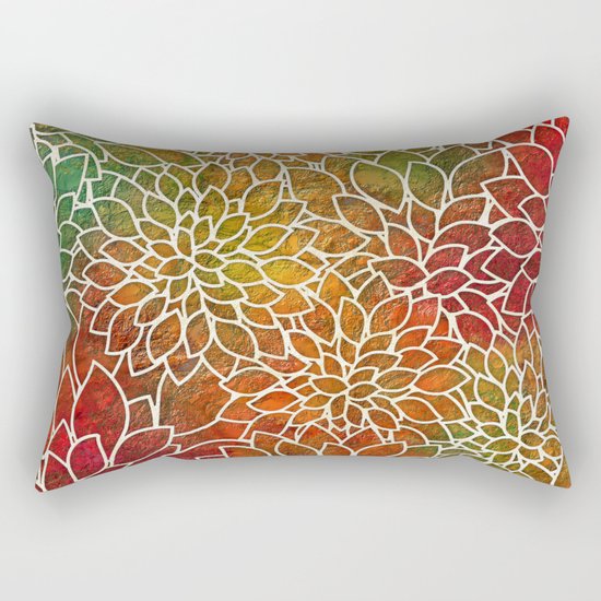 Floral Abstract 15 Rectangular Pillow