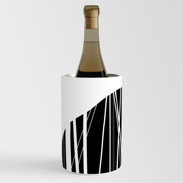 Sea stones or abstract ornament? Black and white graphics Wine Chiller