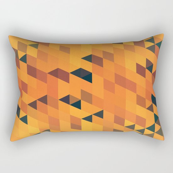 Gold Pattern Rectangular Pillow