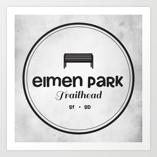 Elmen Park Trailhead Art Print
