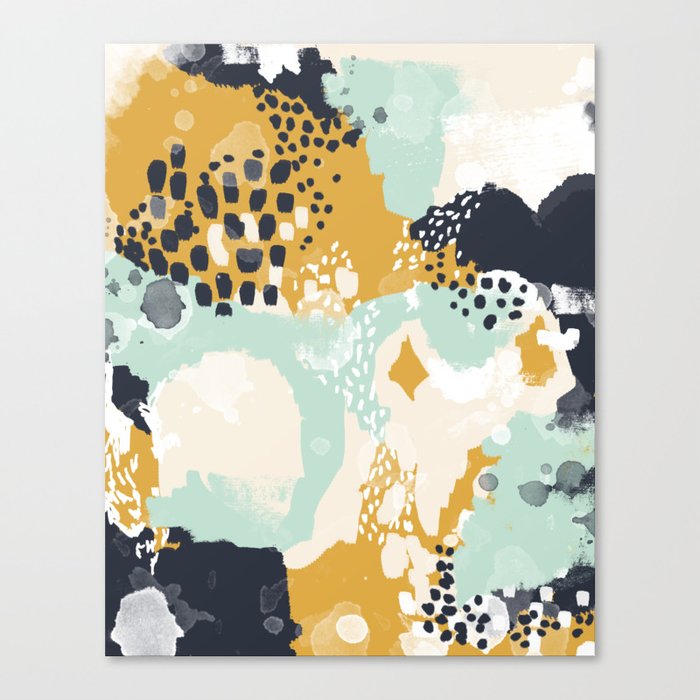 Tinsley - Abstract painting in bold, modern, bright colors Canvas Print