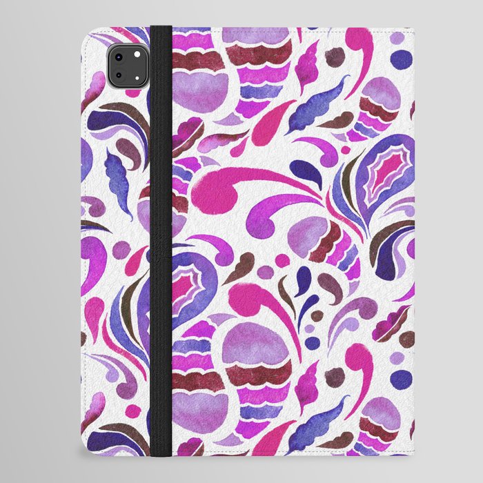 Paisley Blast - Magenta Purple Palette  iPad Folio Case