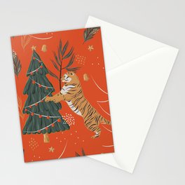 Tigers Christmas Stationery Card