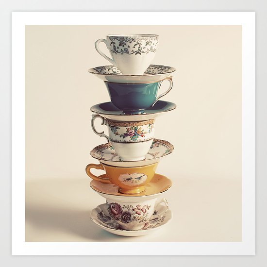 teacups Art Print