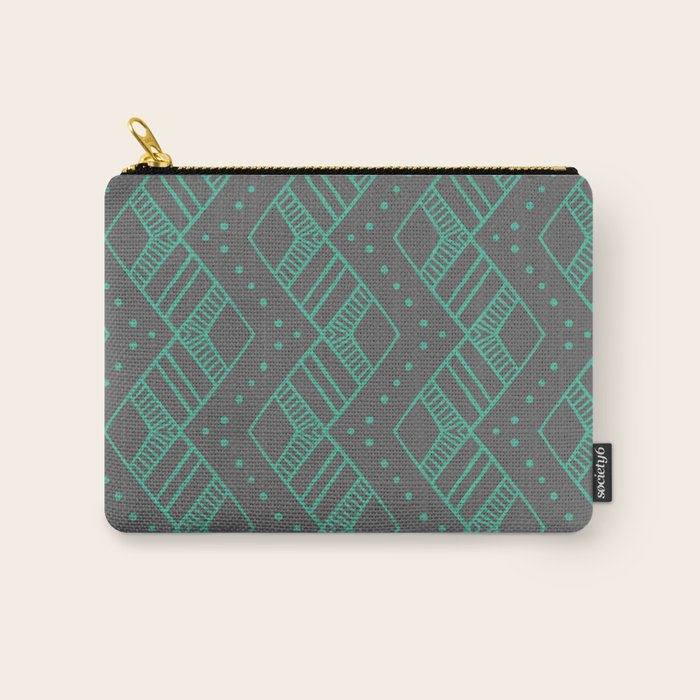 ZigZag - Mint & Gray Carry-All Pouch