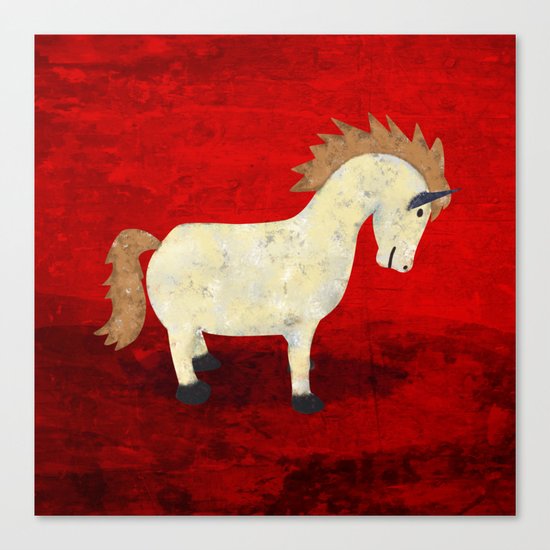 Vintage Pony Design Canvas Print