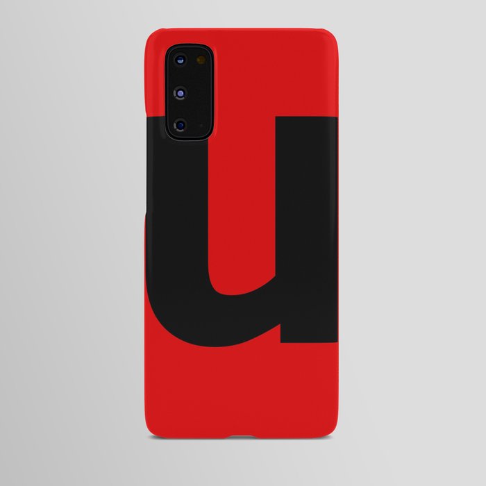 letter U (Black & Red) Android Case