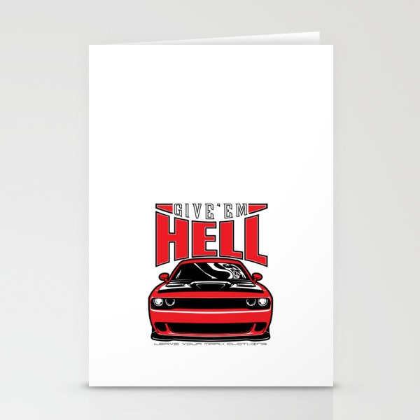 Give'em Hell Challenger Hellcat Stationery Cards