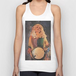 COSMIC DOLLY Analog Mixed Media Collage Tank Top
