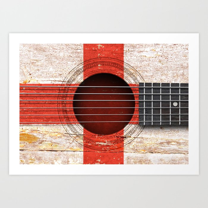 old vintage acoustic guitar