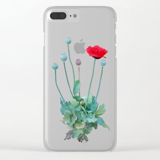 Poppy Clear iPhone Case