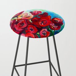 Poppies and Roses Bar Stool