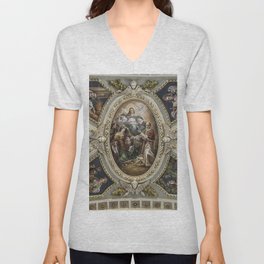 Ceiling Painting Our Lady's Immaculate Conception V Neck T Shirt