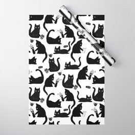 Bad Cats Knocking Stuff Over Wrapping Paper